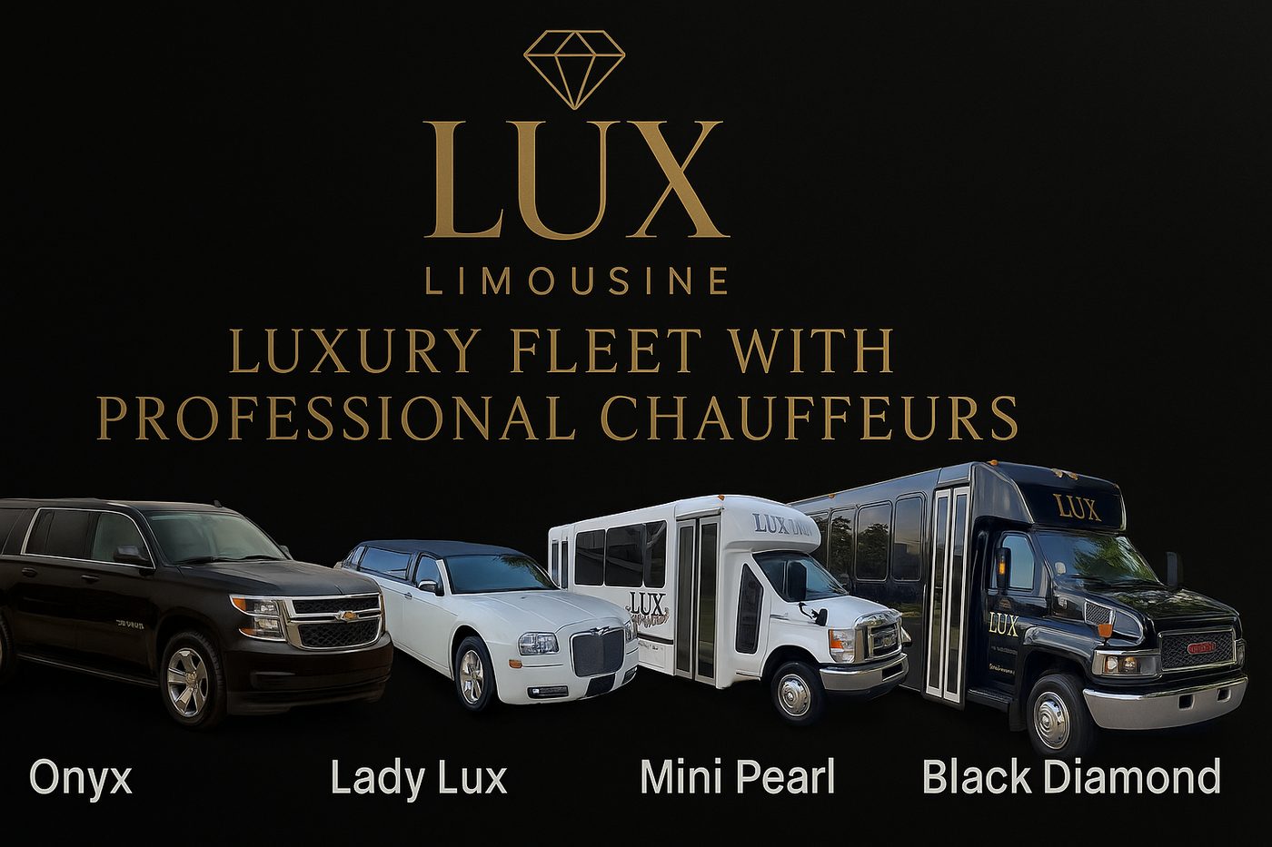 Lux Limousine full fleet — all four vehicles